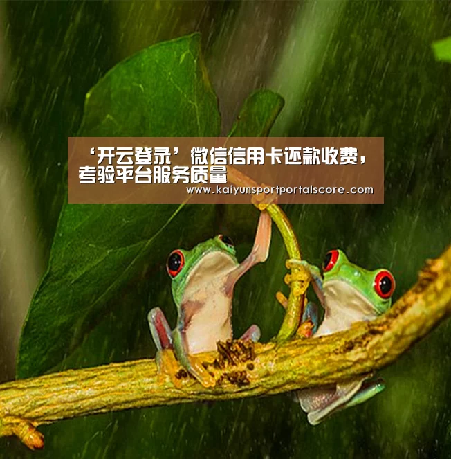 ‘开云登录’微信信用卡还款收费,考验平台服务质量(图1) 开云体育官网